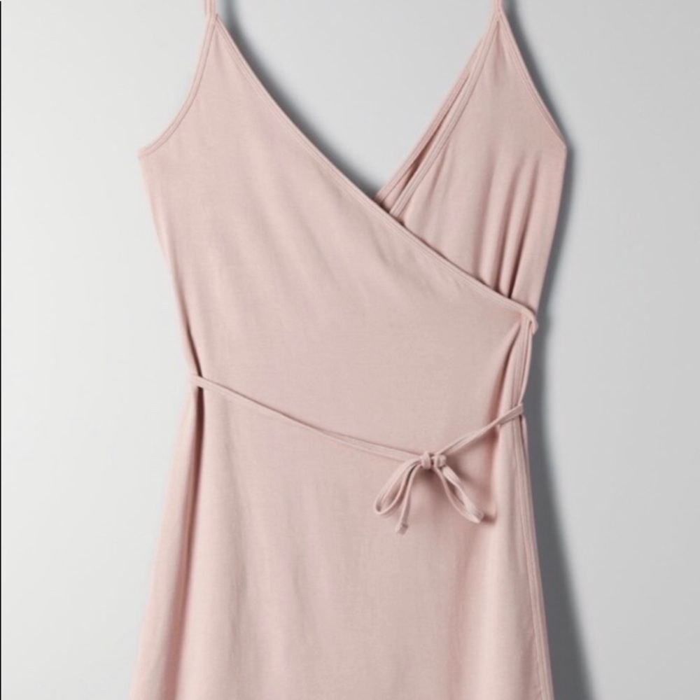 NWT Aritzia Wilfred light pink mystic dress